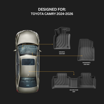 Toyota Camry Non-Hybrid – TPE Floor Mats Set of 3