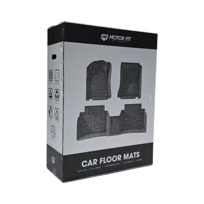 MOTOR FIT Floor Mats for Nissan Kicks (2017 - 2024) | All-Weather TPE | Waterproof, Anti-Slip, Anti-Scratch, Raised Edge | Eco-Friendly & Odorless Floor Mats