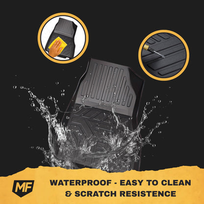 MOTOR FIT Floor Mats for Nissan Kicks (2017 - 2024) | All-Weather TPE | Waterproof, Anti-Slip, Anti-Scratch, Raised Edge | Eco-Friendly & Odorless Floor Mats